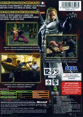 Spikeout Battle Street (USA) box cover back